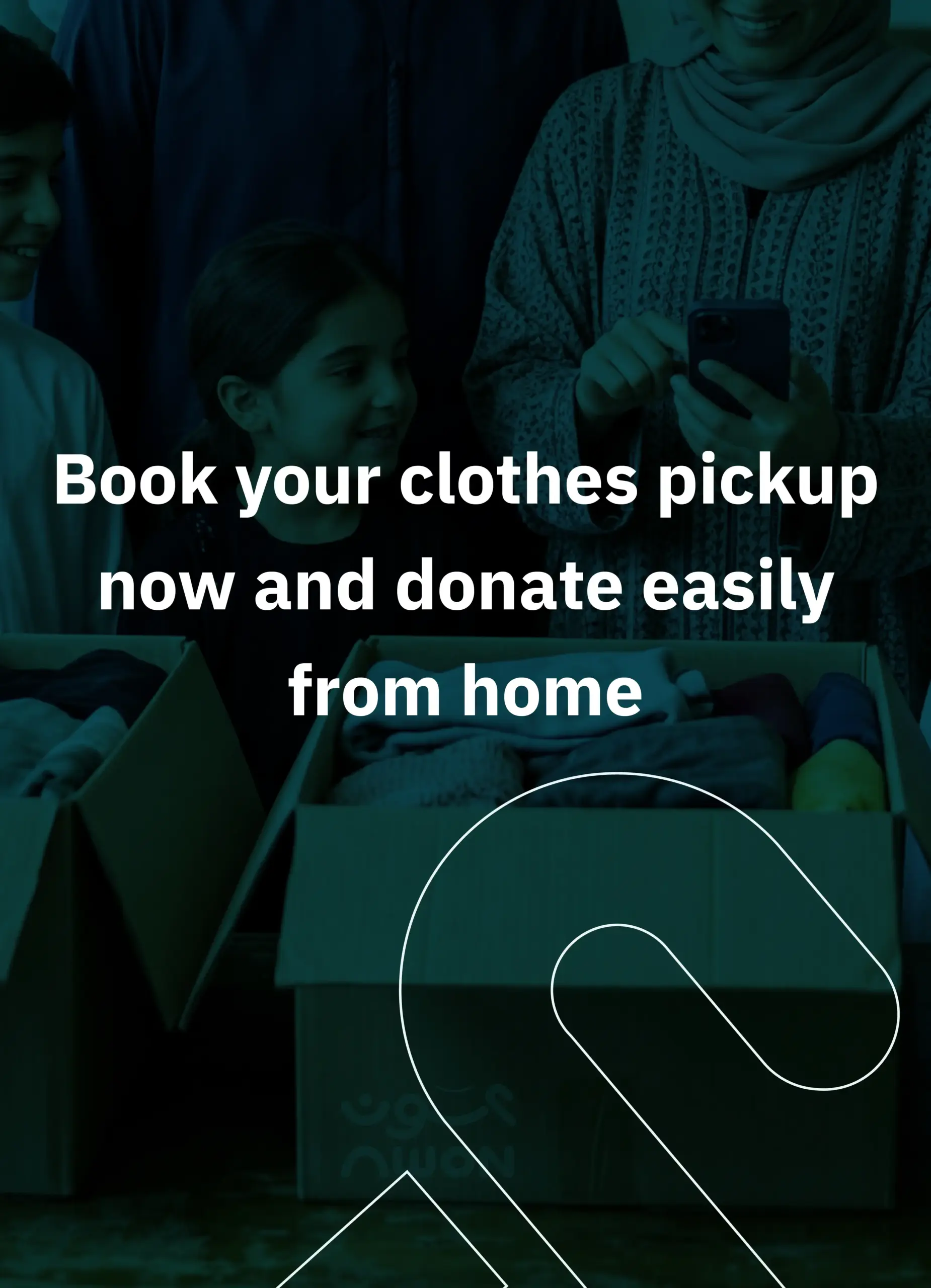 Schedule charity pickup clothes Saudi Arabia